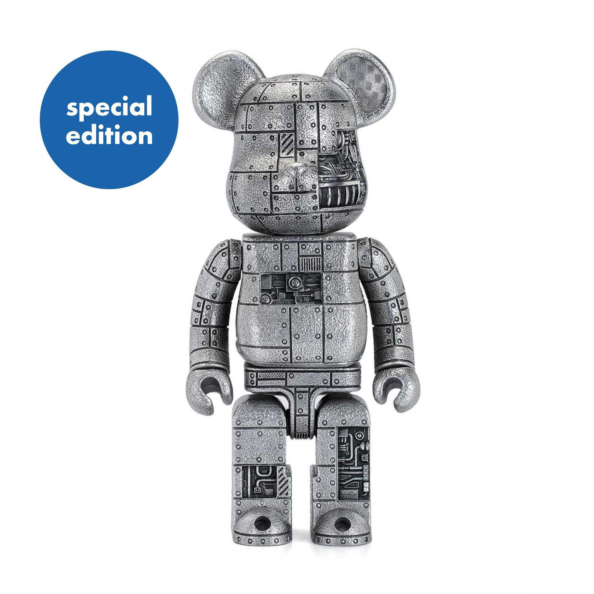 Bearbrick Royal Selangor Steampunk Iron Bright Silver 400%