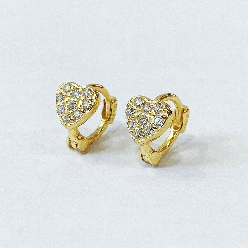 純銀易扣-滿鋯小愛心小圈(單支價)