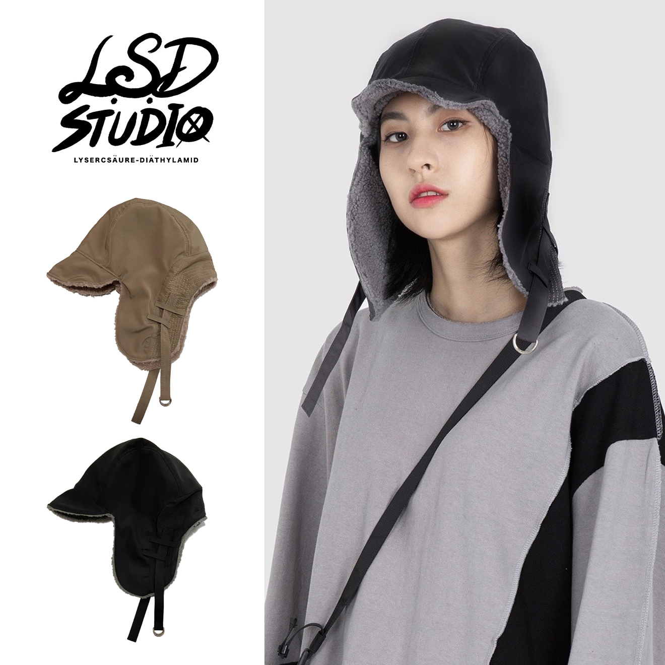 【HTXY001】毛絨保暖衝鋒護耳帽