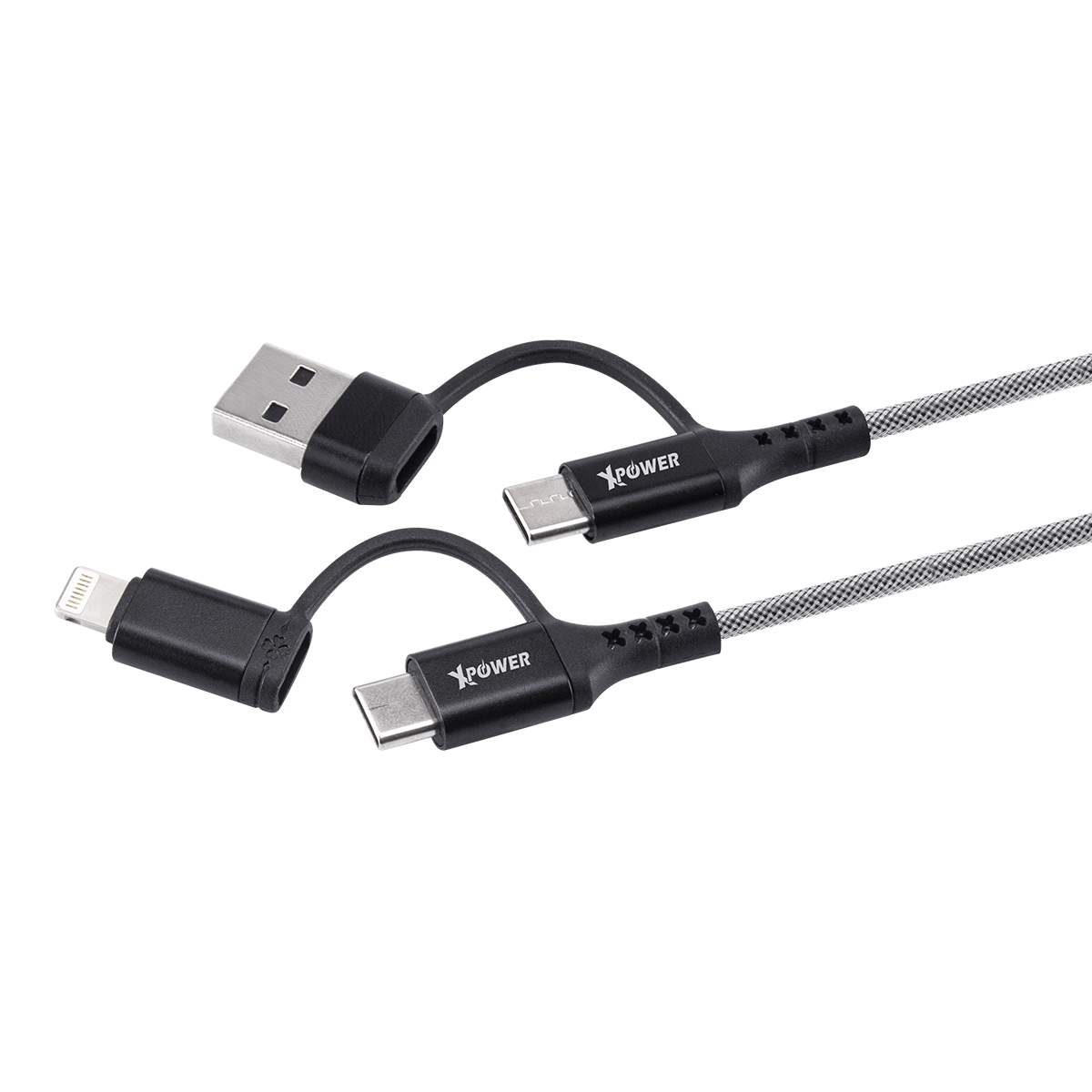 XPower PDX4 4合1 60W PD3.0 鋁合金傳輸充電線