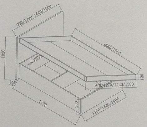 383系列 淺橡木色 木板屏油壓床架
