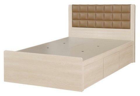 383系列 淺橡木色 格仔屏三櫃桶床架