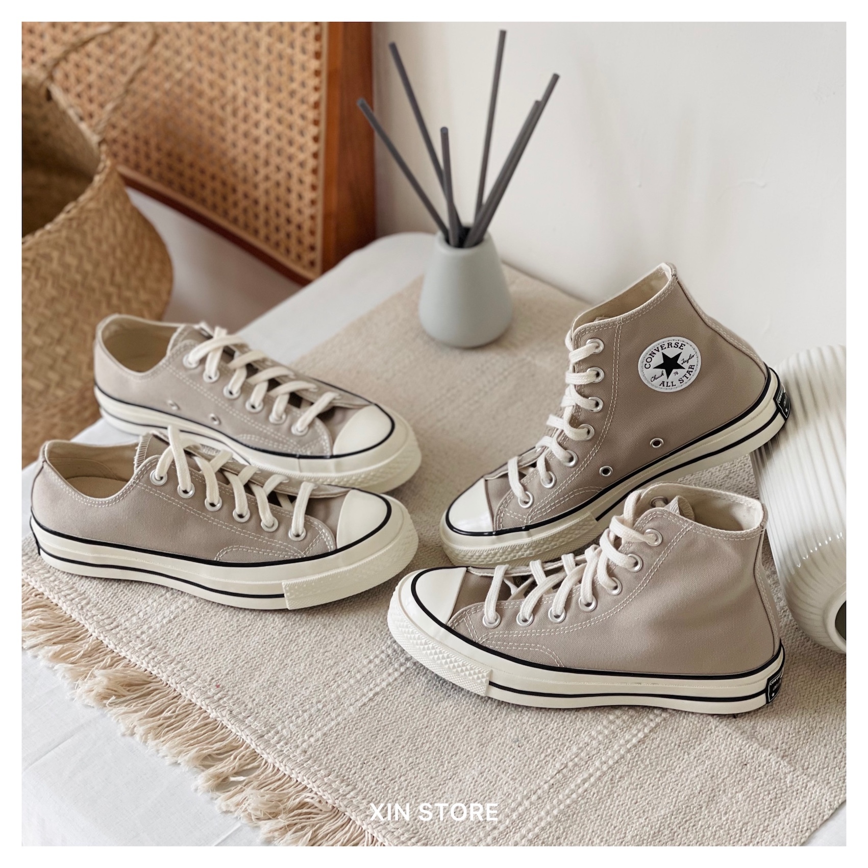 【現貨】Converse Chuck All Star 1970 High 帆布鞋 高筒 燕麥奶灰