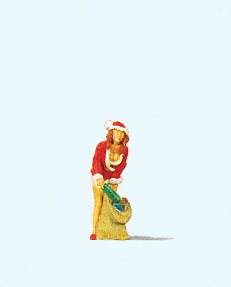 Preiser 29028 HO scale, Santa woman with gift bag