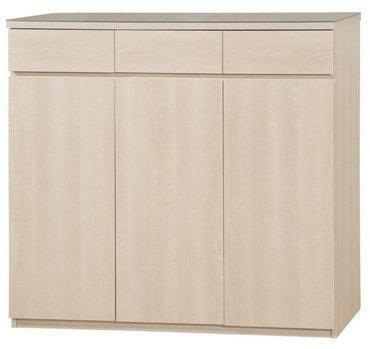 383系列 淺橡木色 三門三桶鞋櫃(383-333) 連上座(383-334)