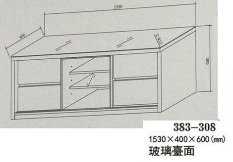 383系列 淺橡木色 電視地櫃(383-308) 連上座(383-308+310/311)