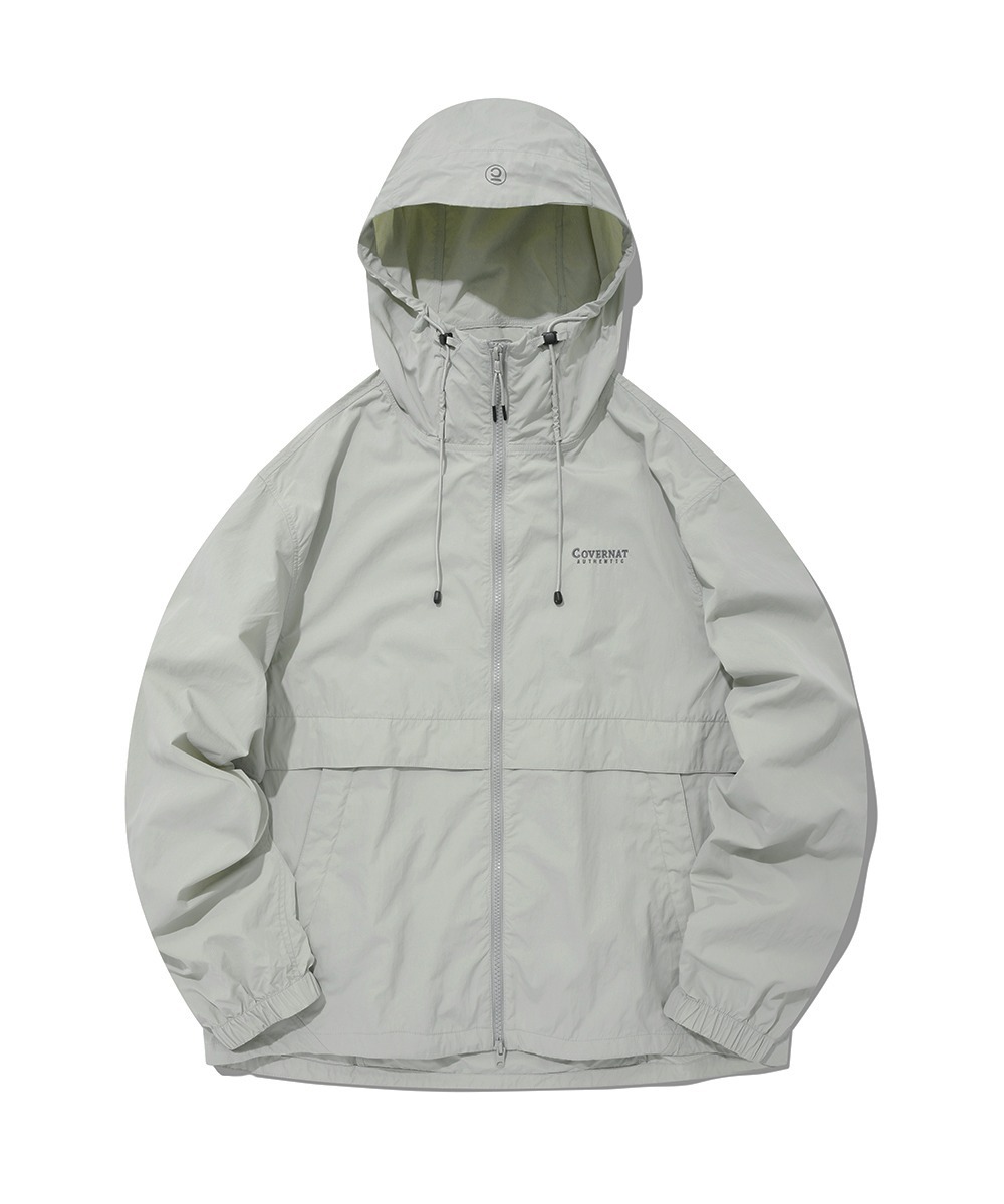 Packable Windbreaker Jacket Light Gray