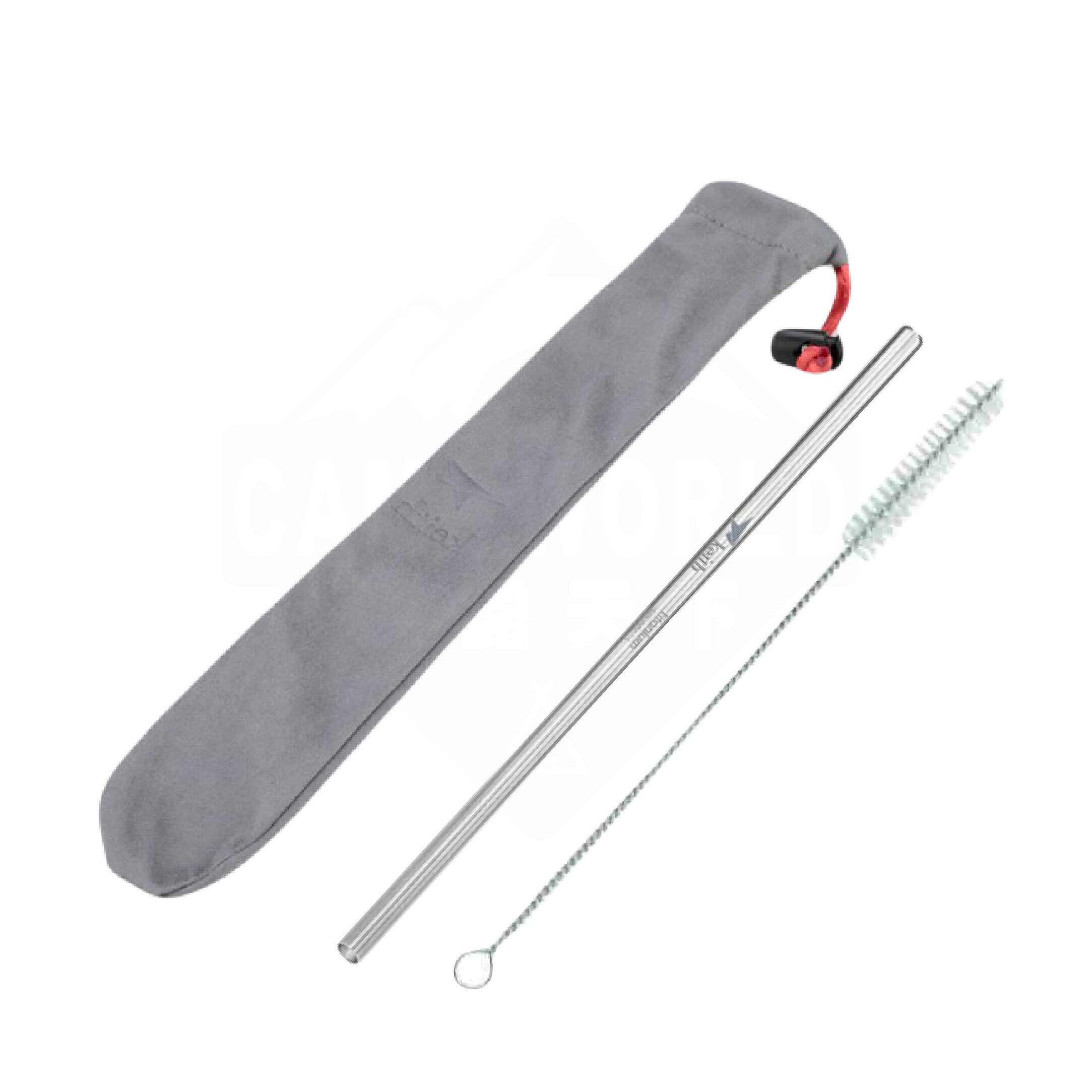 【Keith】鎧斯鈦 純鈦斜口吸管 直管式  (7mm附清潔刷) Ti3703