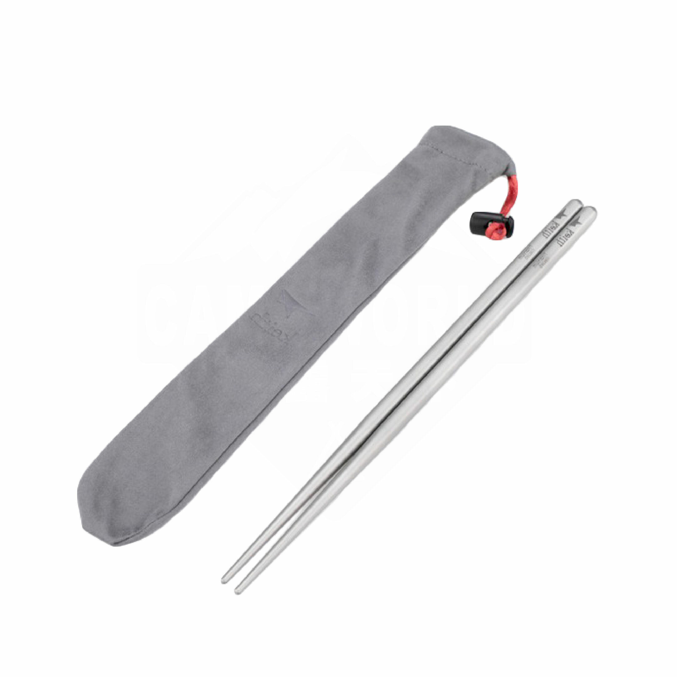 【Keith】鎧斯鈦 方形純鈦輕量化筷子 (23cm附收納袋)  Ti5622