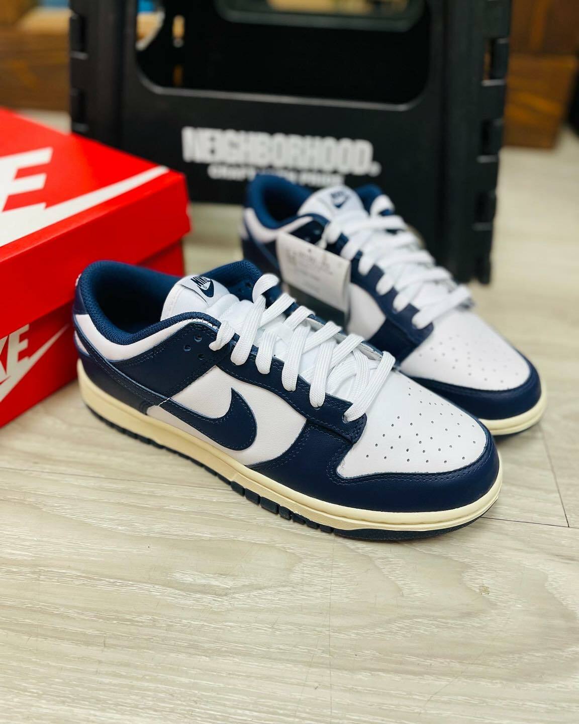 {現貨} Nike Dunk Low W "Vintage Navy 奶油底海軍藍"