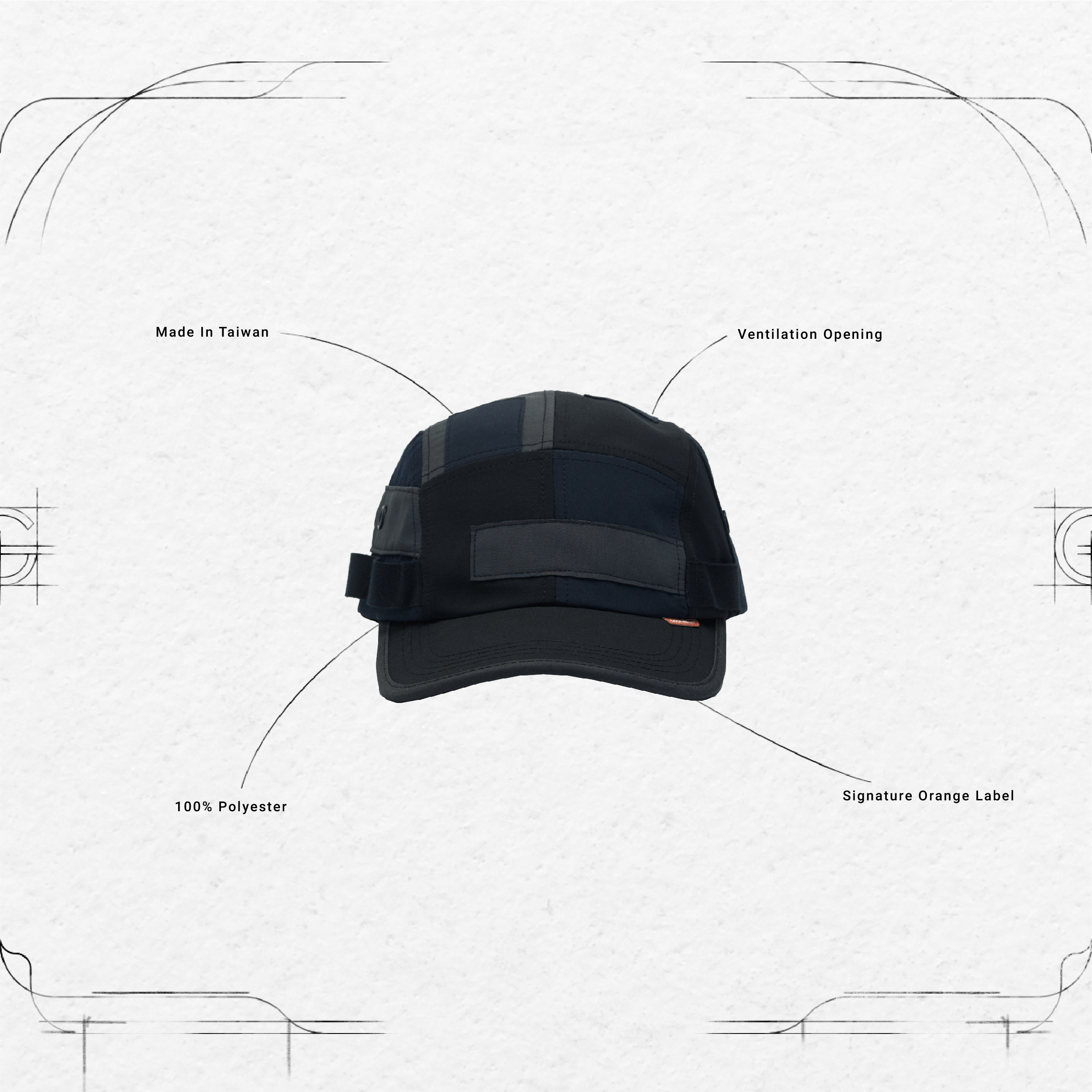 帽子 goopimade \"G-R1M\" - Patch Camp Cap G-R1M”- Patch Camp Cap - Mixed-Navy