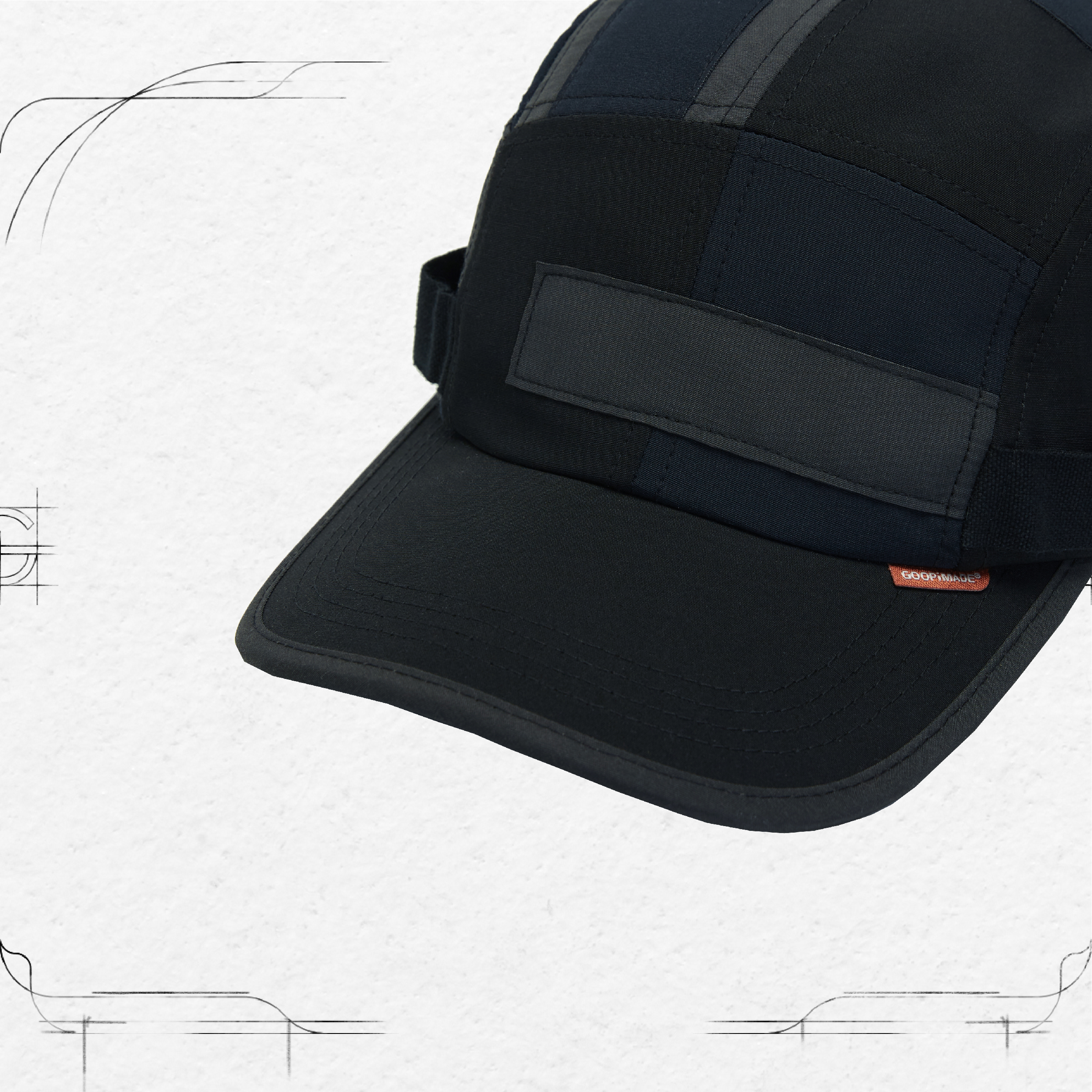 帽子 goopimade \"G-R1M\" - Patch Camp Cap G-R1M”- Patch Camp Cap - Black