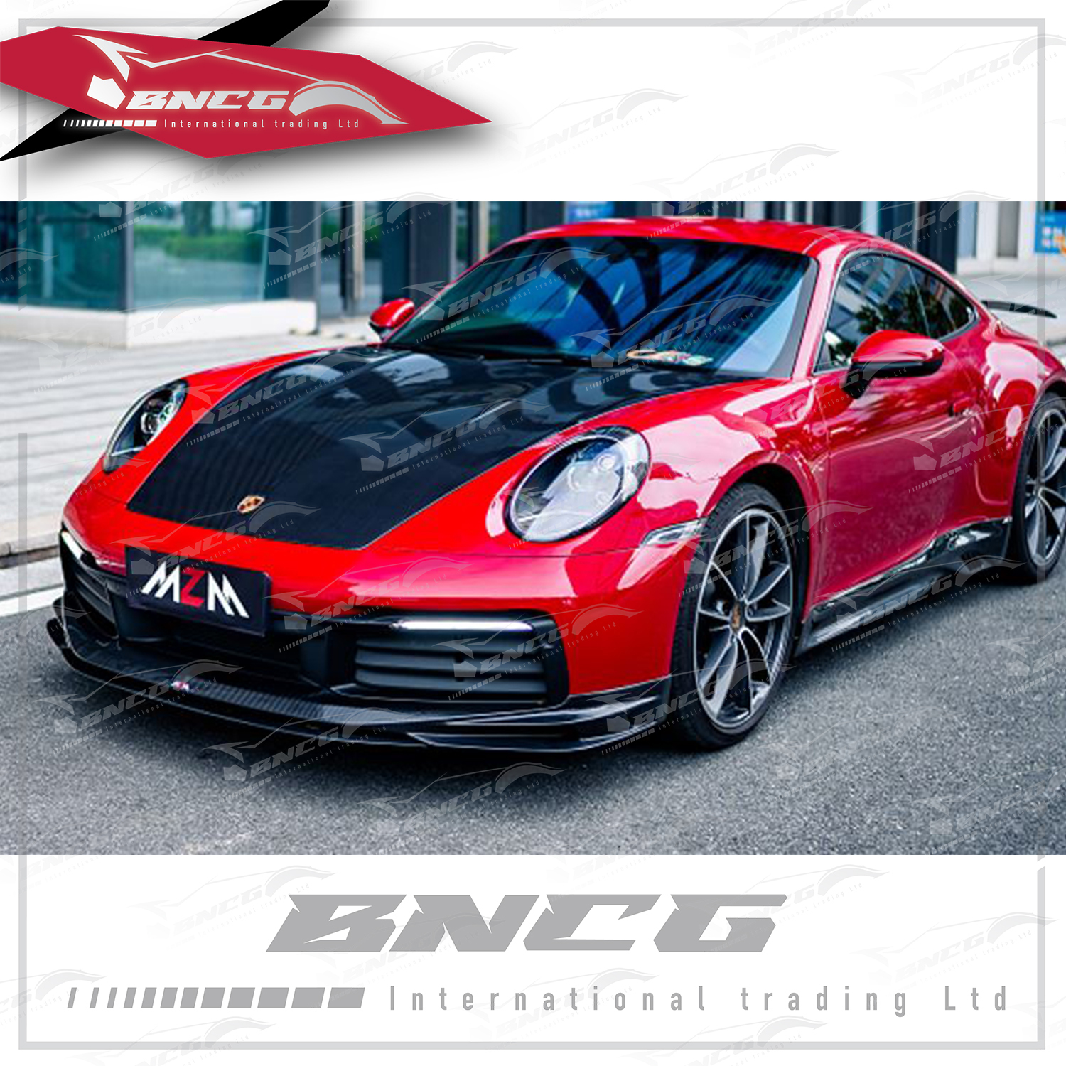 保時捷 Porsche 911 991 992 改裝 卡夢 乾碳纖維 空力套件 MZM-007款 前下巴 前導流