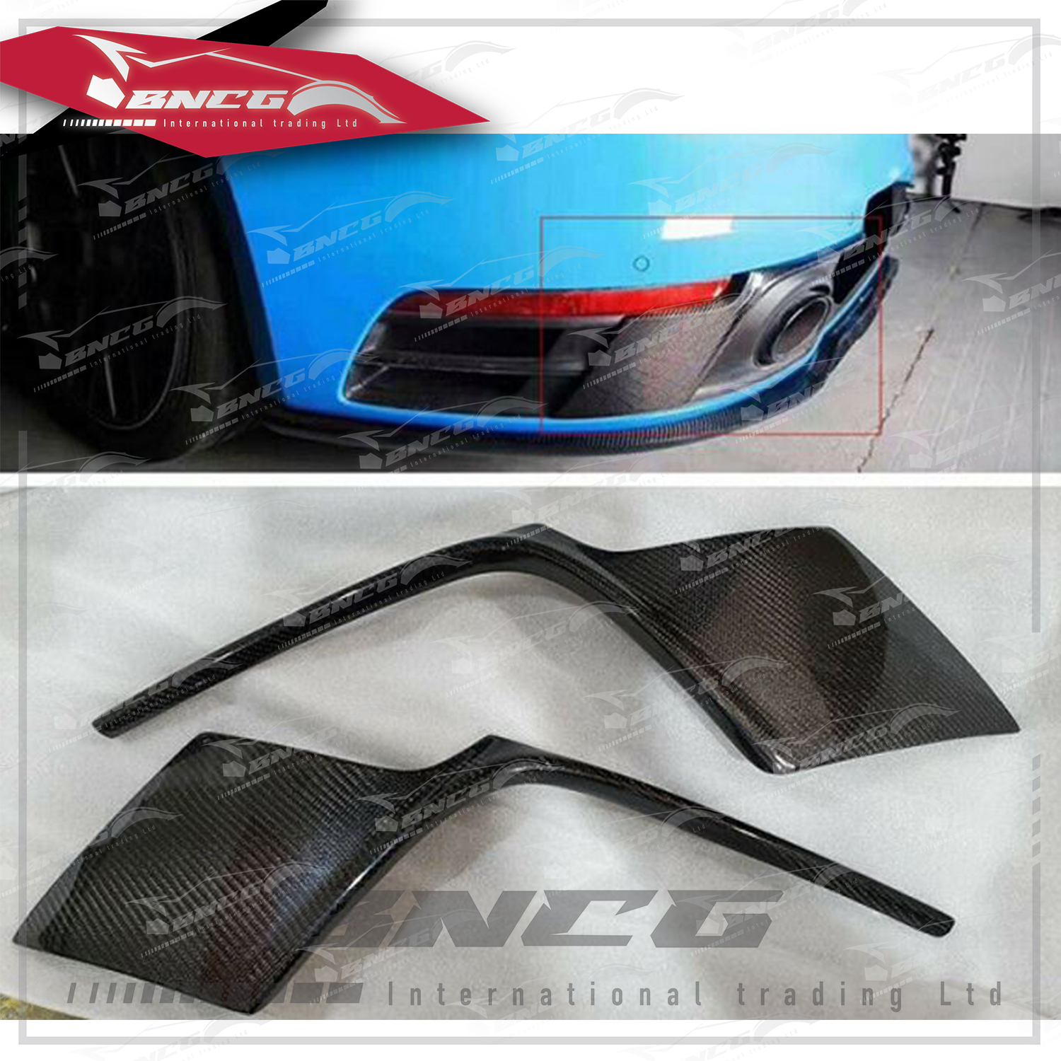 保時捷 Porsche 911 991 992 改裝 卡夢 乾碳纖維 空力套件 OEM款 後保桿 風刀