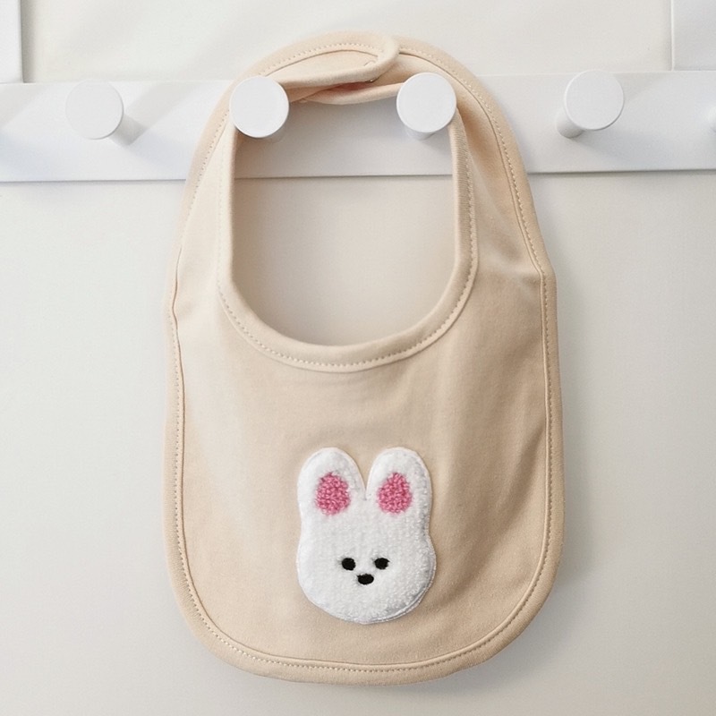 刺繡背後開扣雙層口水巾