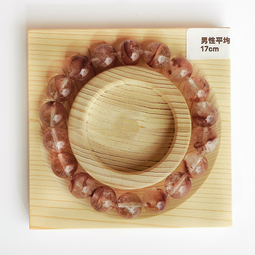 042009極高品質/紅花膠石/天然/水晶/手串/手鏈/能量石/原生態/