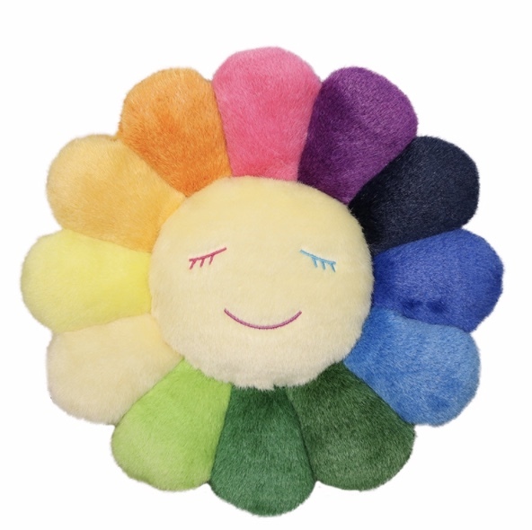 Takashi Murakami Flower Cushion 60cm - Rainbow x Light