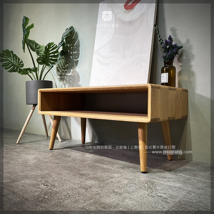 Esther-白橡木開放式收納茶几|可訂製