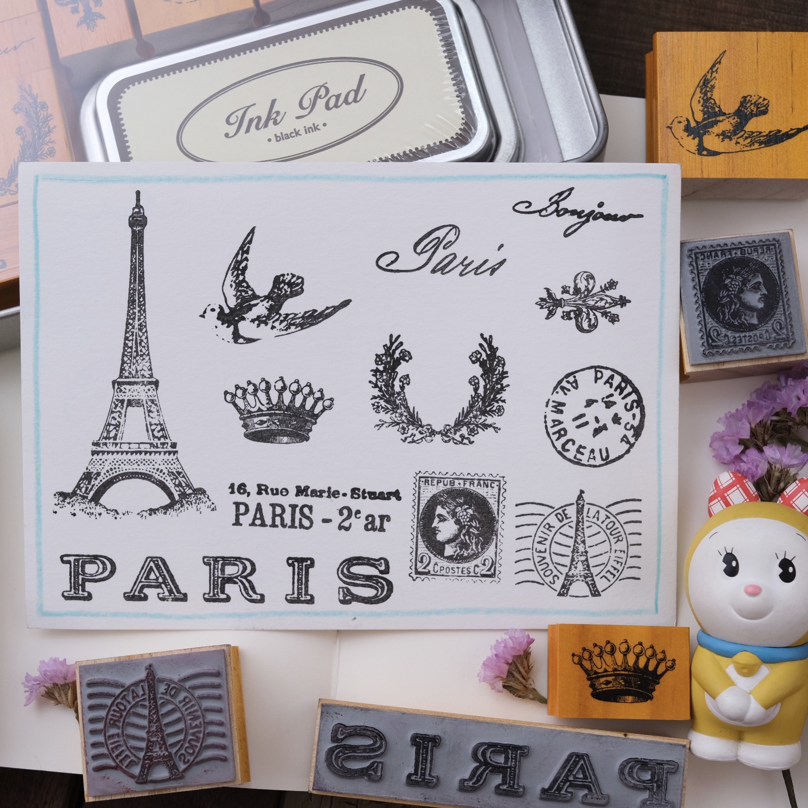 Cavallini & Co. - Paris stamp set