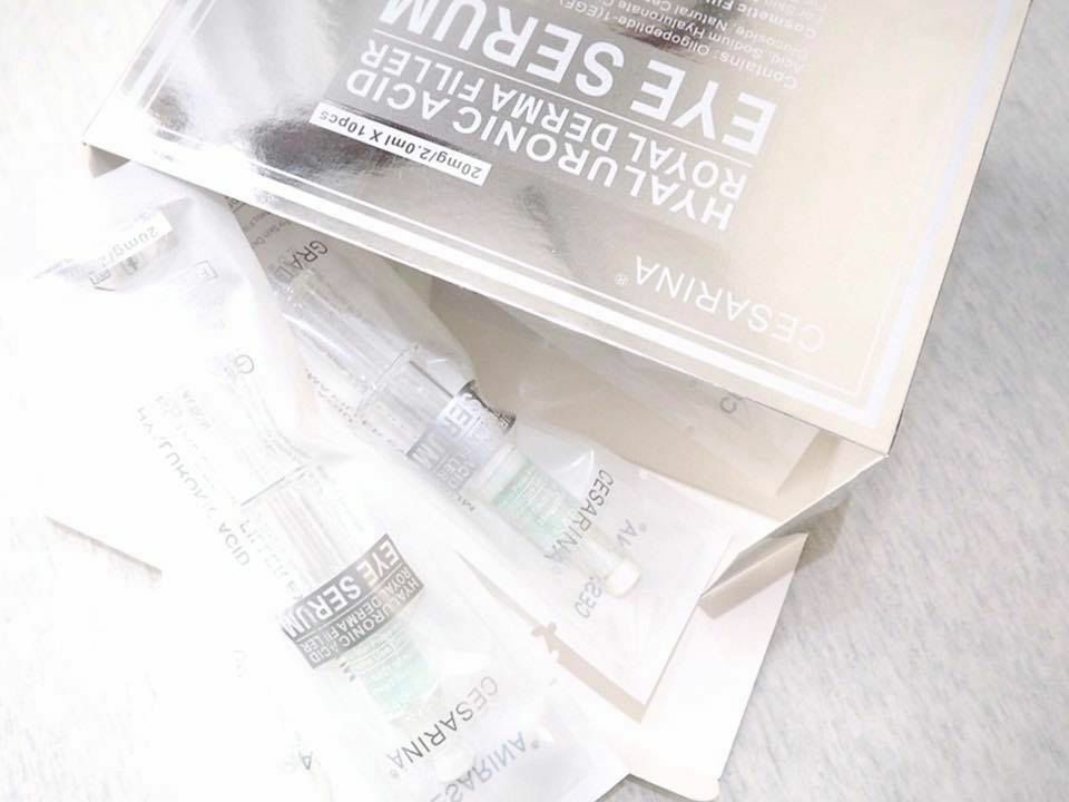 英國Cesarina Hyaluronic Acid Royal Derma Filler Eye 👀Serum  多元胜肽細胞生長亮眼塗抹水光針  2ml x 10支