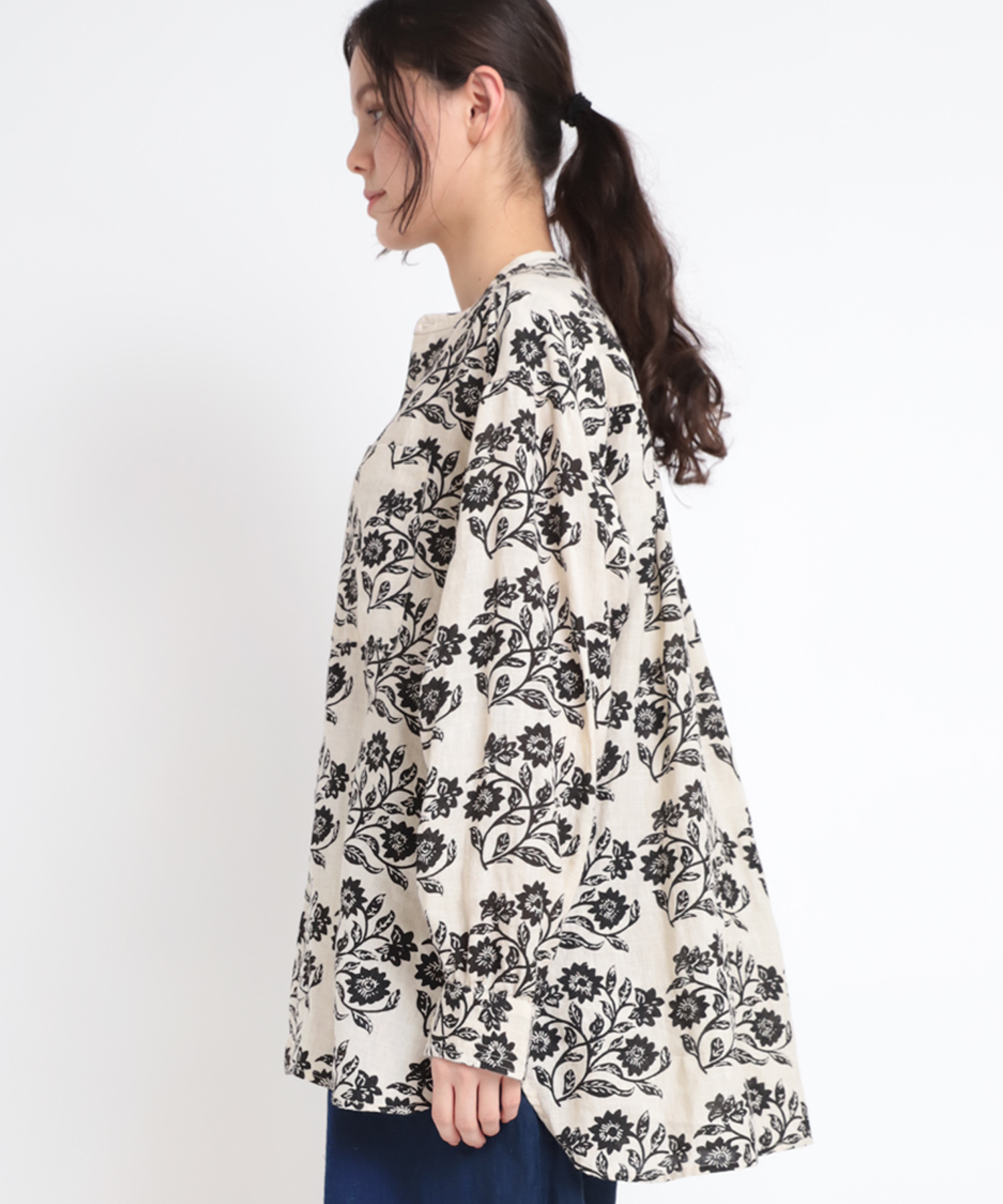 ベージュ/レッド】B2681 INDIA LINEN草花柄シャツ | www.pfs.at