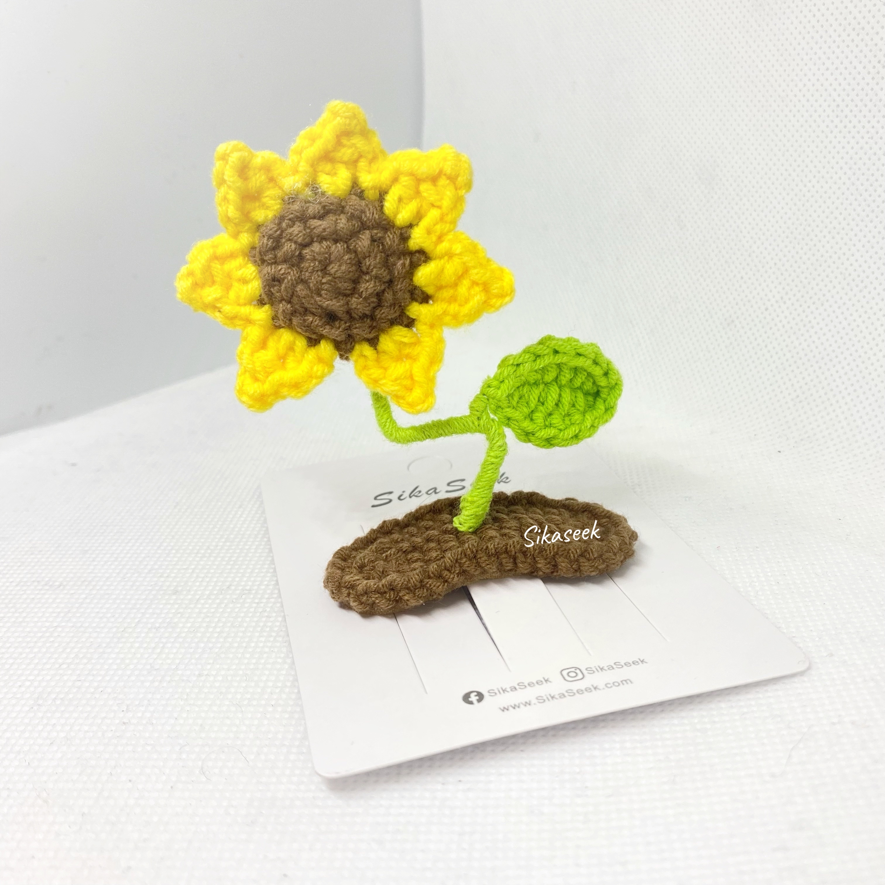 SK9244  立體向日葵毛線頭夾