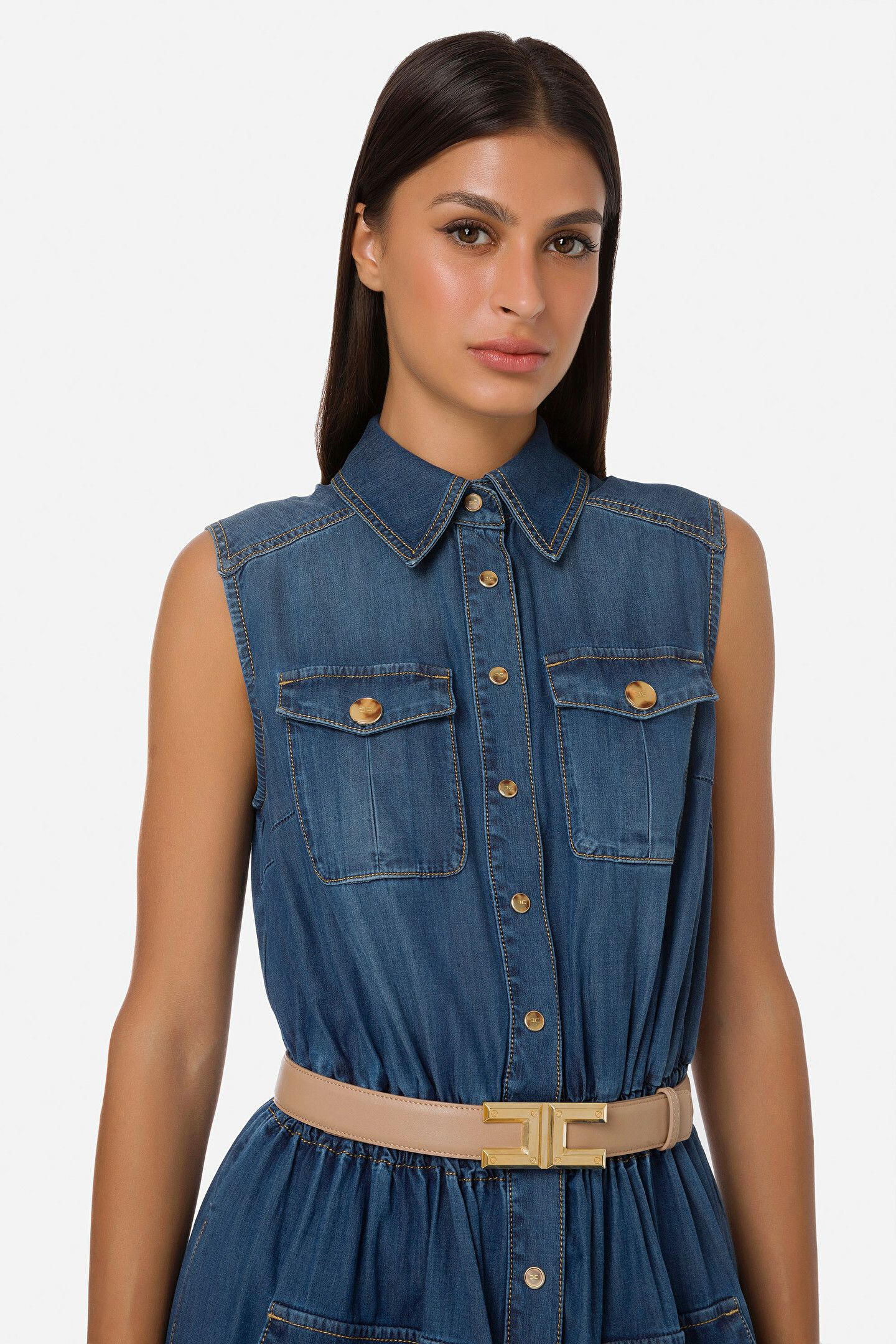 Elisabetta Franchi  LOGO腰帶