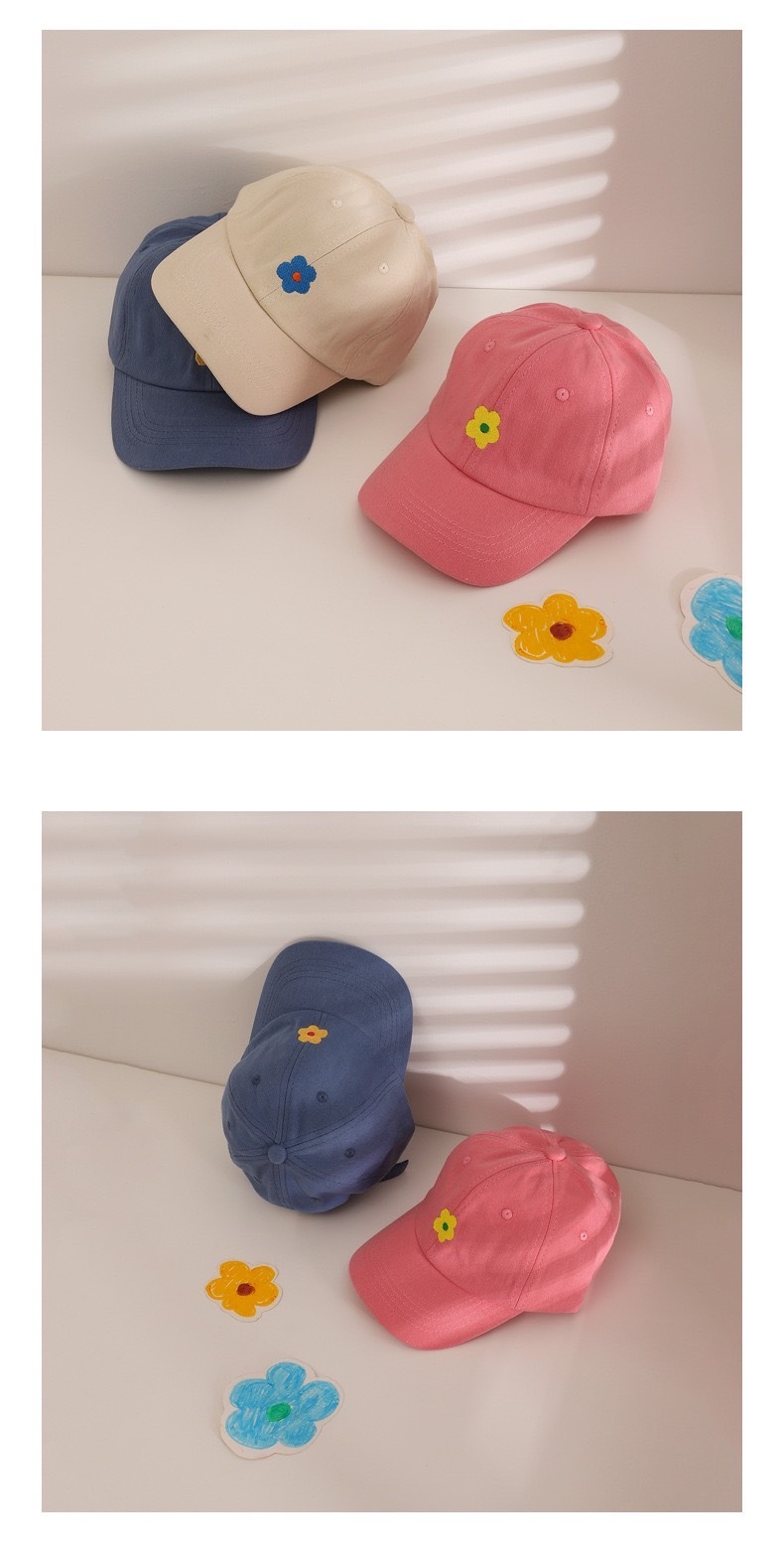 刺繡花朵遮陽帽