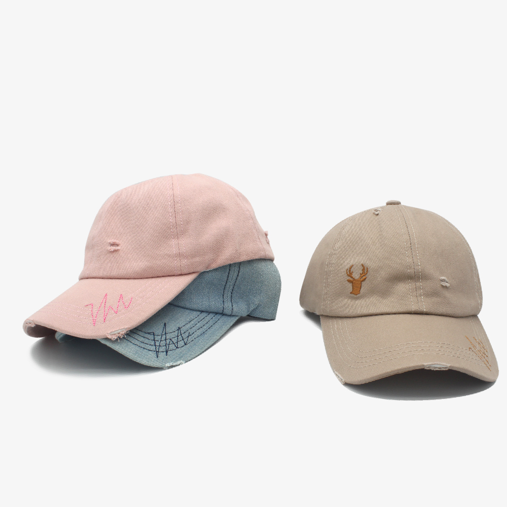 【肌涼】經典鹿角刺繡潮流鴨舌帽丨7AH0016