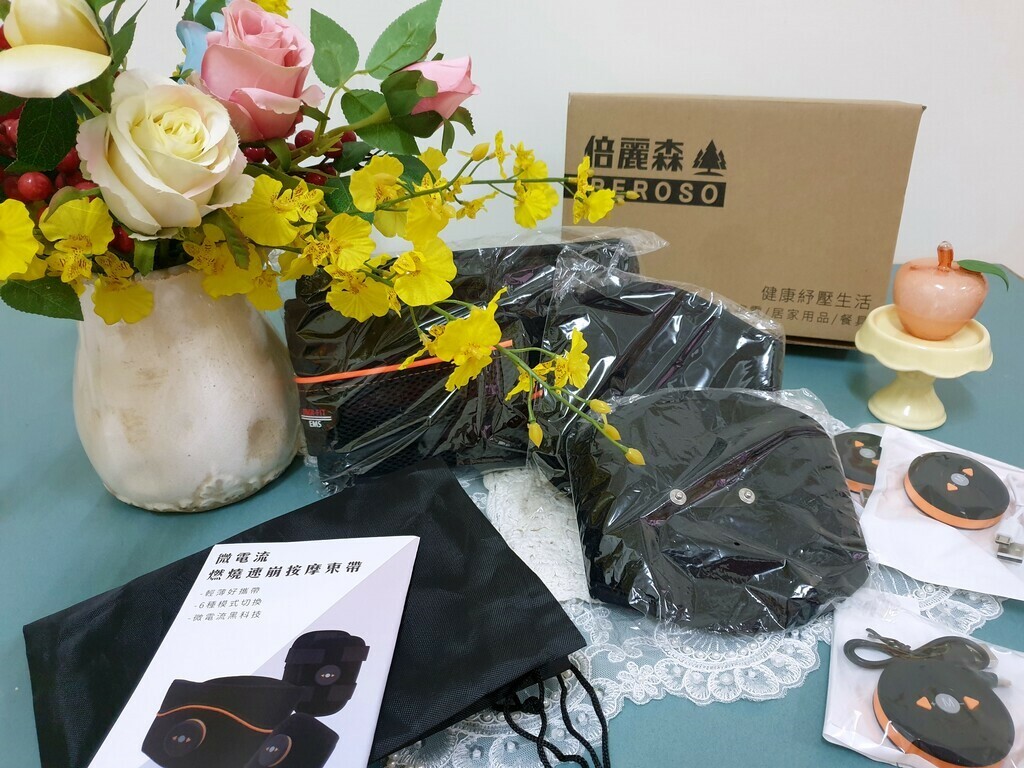 小冰推薦微電流炫腹爆汗健身按摩腰帶手臂，久坐族必備