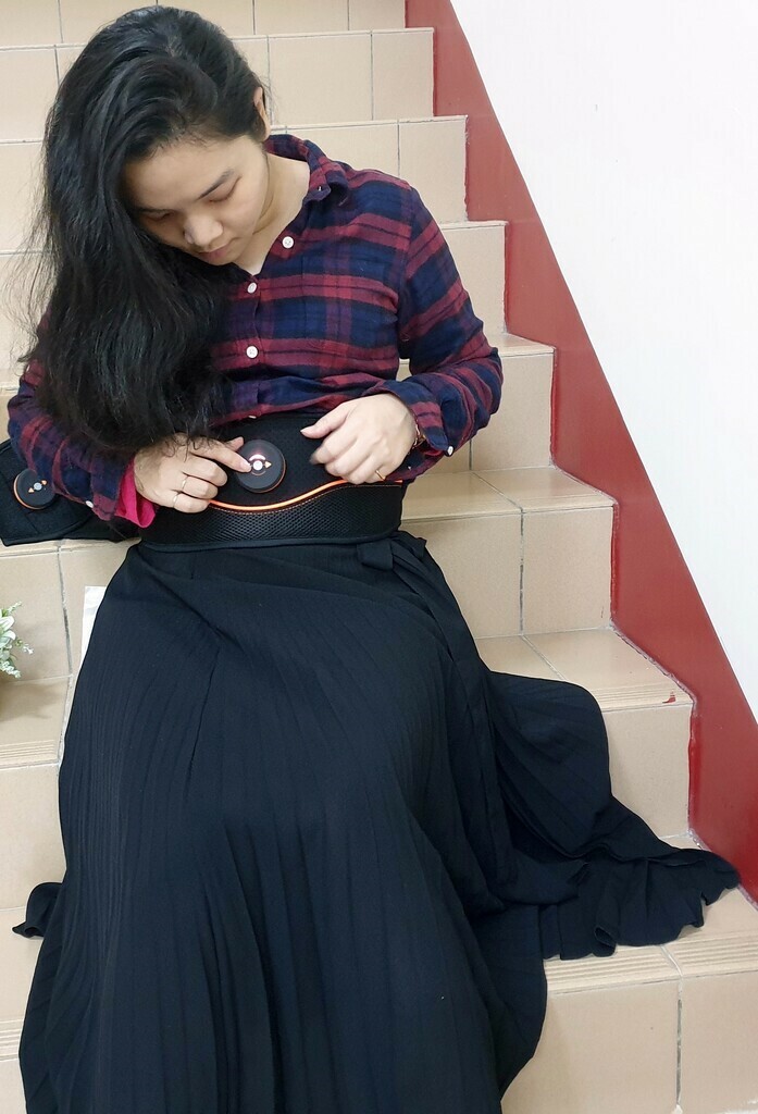 小冰推薦微電流炫腹爆汗健身按摩腰帶手臂，久坐族必備