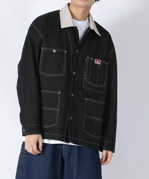 【 BEN DAVIS | 大口袋牛仔外套 - 黑色 】