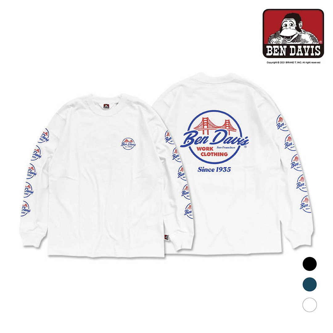 【 BEN DAVIS | 橋墩LOGO串標長TEE - 3色 】