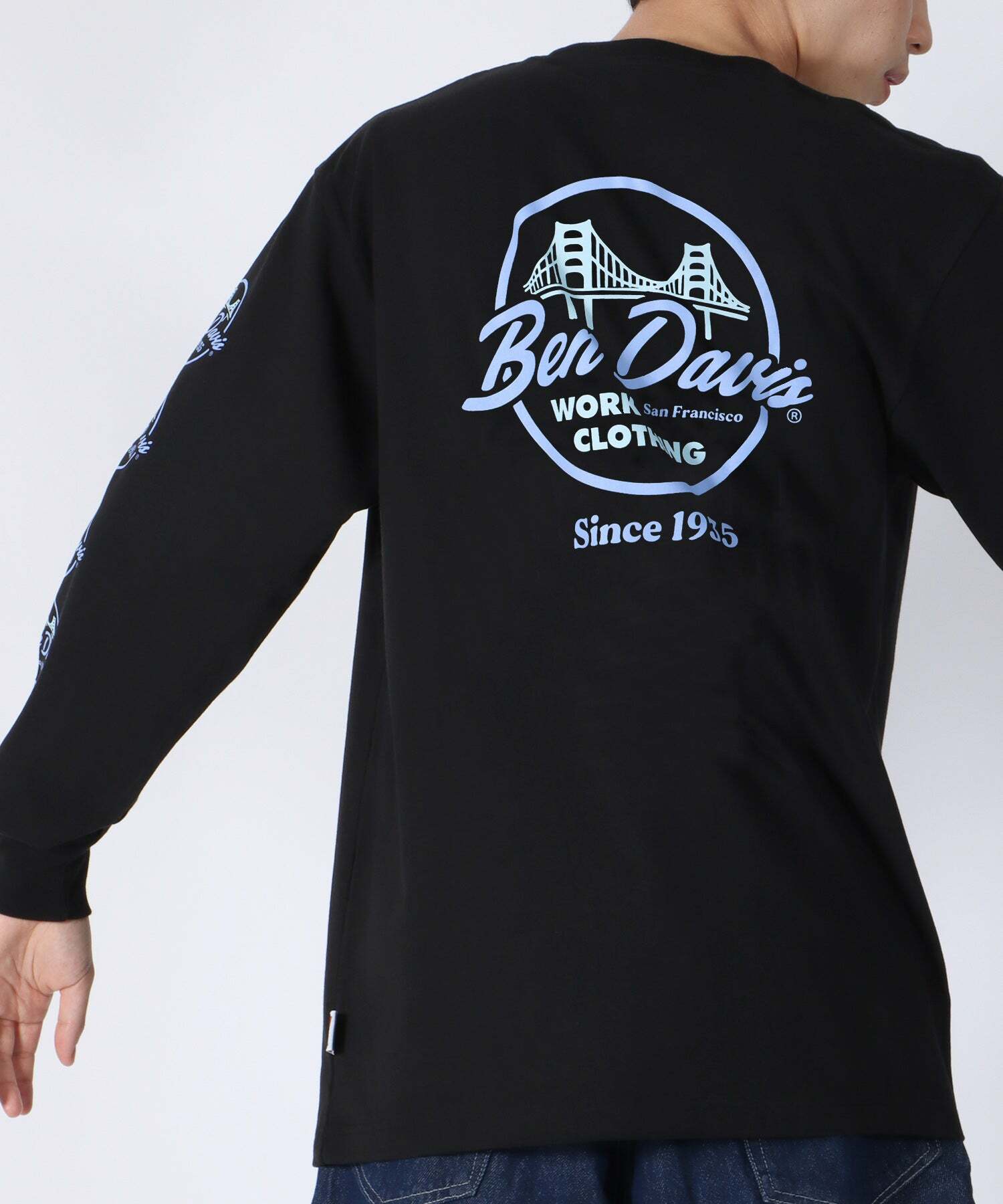 【 BEN DAVIS | 橋墩LOGO串標長TEE - 3色 】