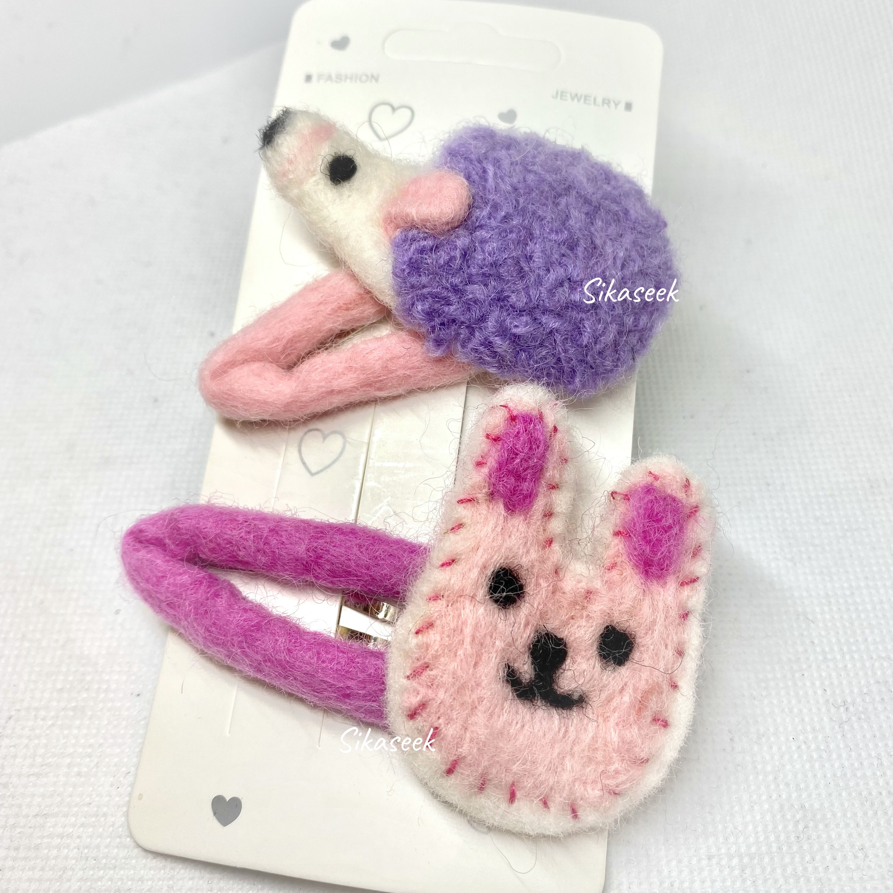 SK9245  羊毛氈動物頭夾 5款可選