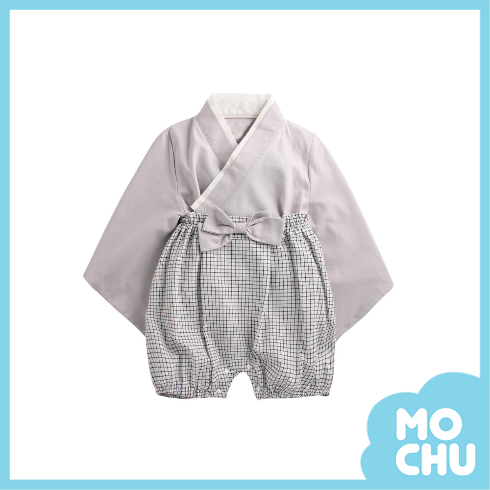 日式格紋小和服套裝(三色)