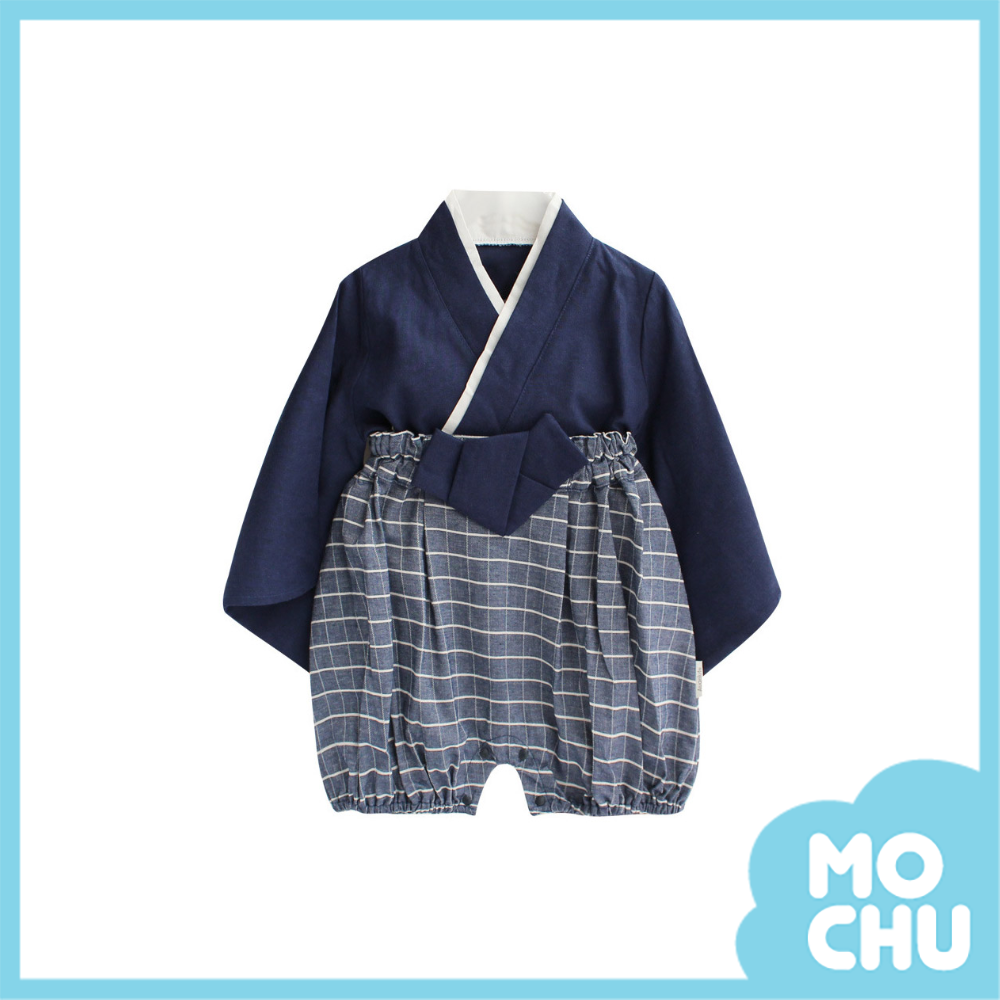 日式格紋小和服套裝(三色)