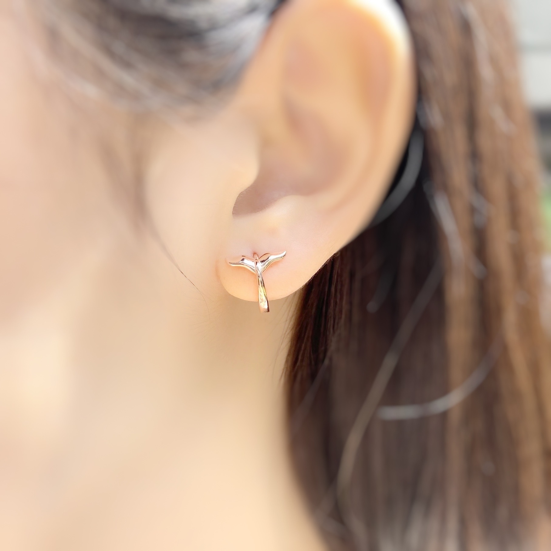 | 925 Silver・White Gold・Rose Gold |  Mermaid Earrings（Silver / Rose Gold） | EA0485 |