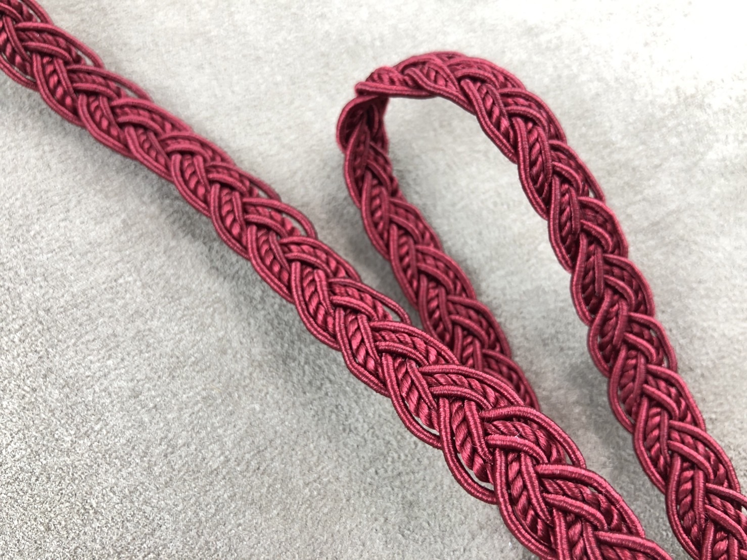 綢緞雙編式織帶/宮廷紅2.7碼/紐約進口