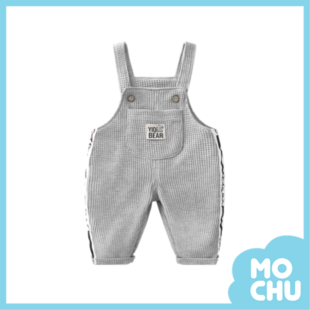 簡約個性格紋吊帶褲