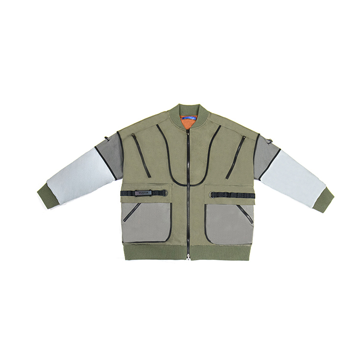 感溫鋪棉飛行夾克 - 軍綠