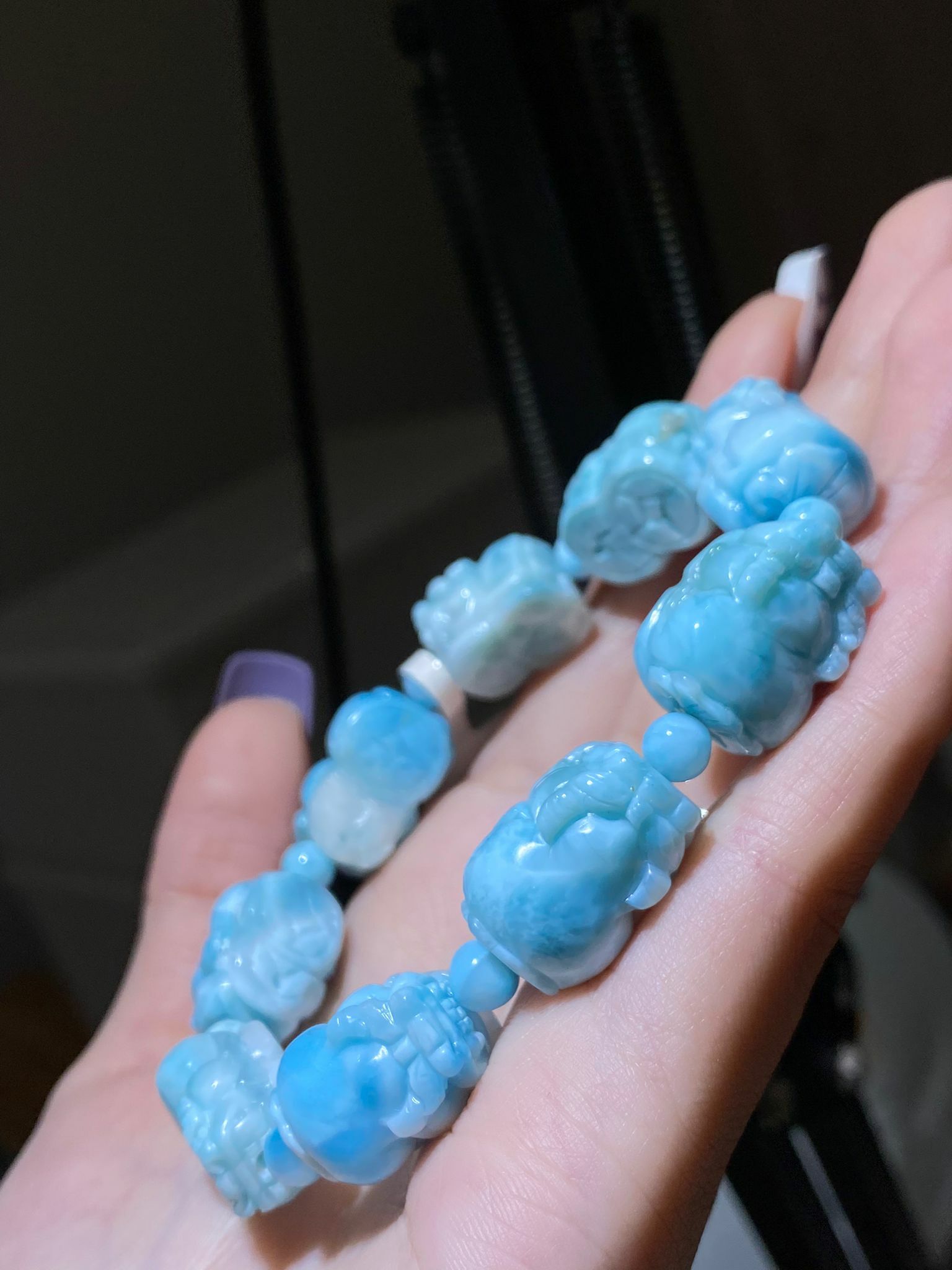 特惠海紋石貔貅手串