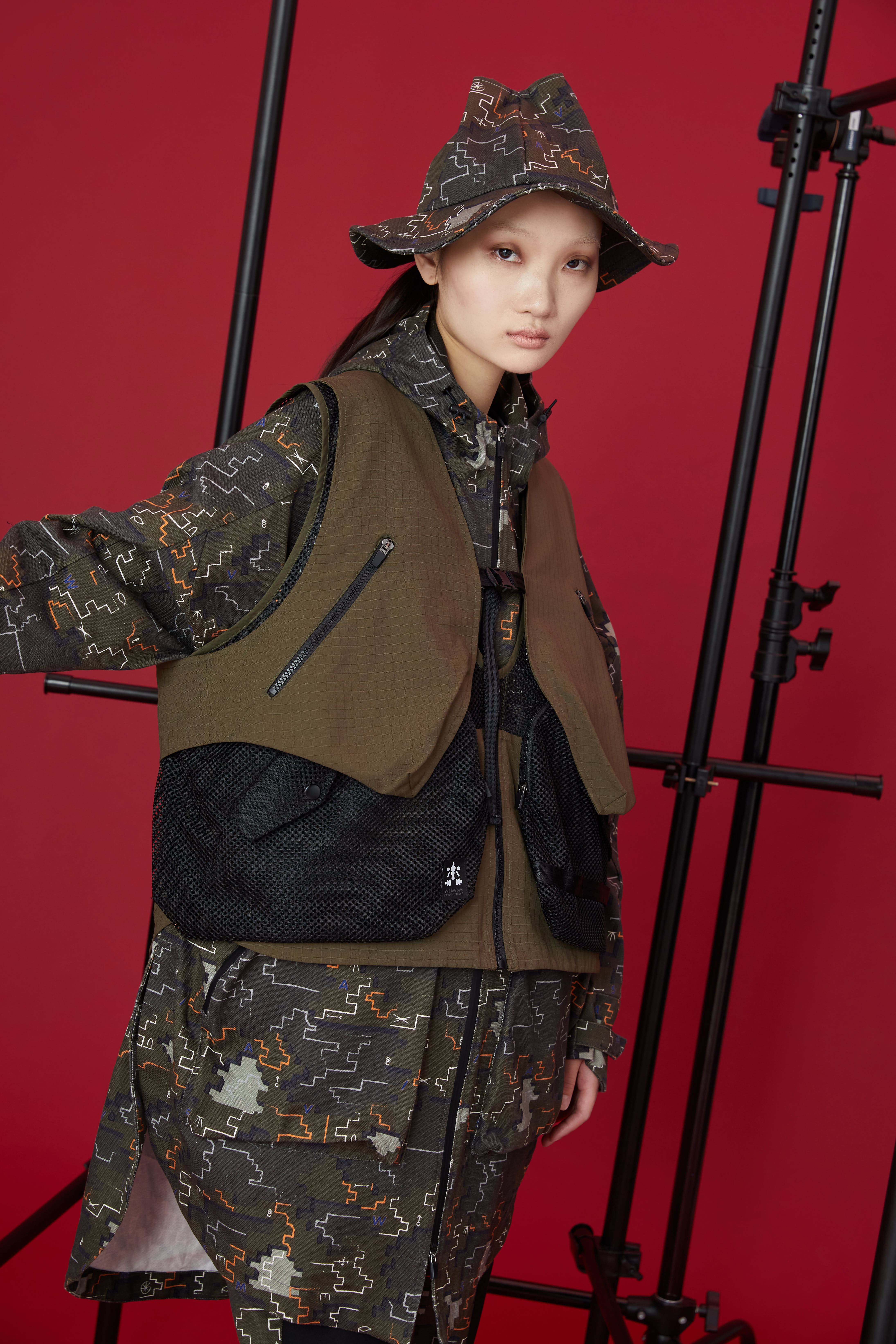 弧形口袋戰術背心 - 軍綠