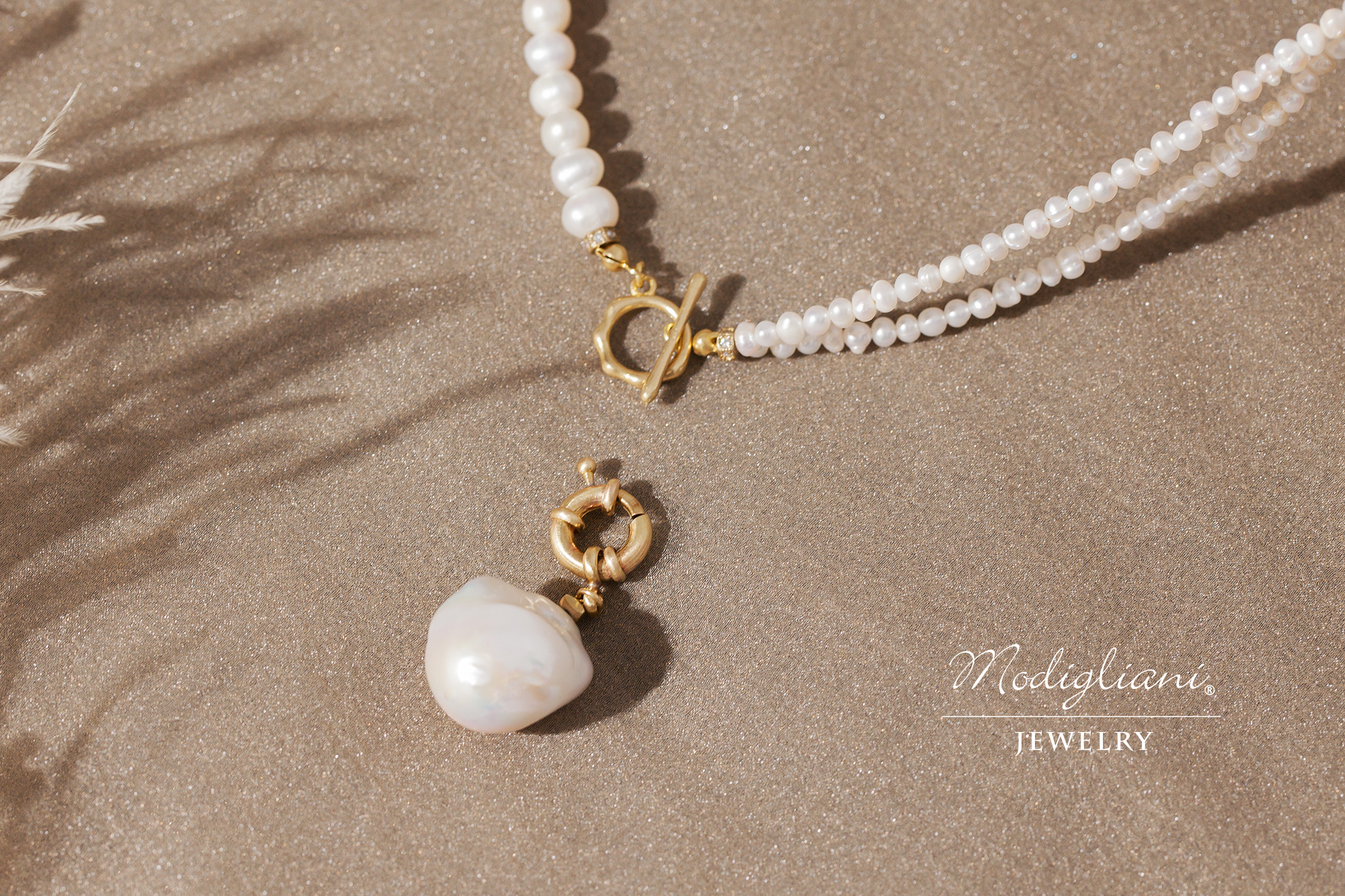 黃銅,黃銅飾品,天然珍珠,OT扣,優雅,項鍊