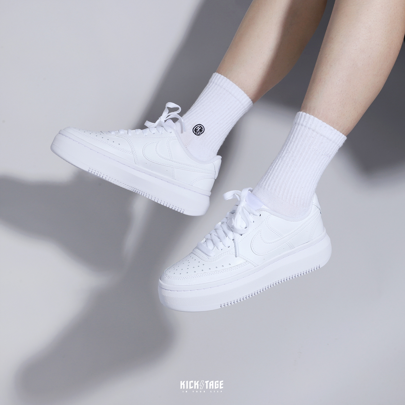 **特價商品售出不退換**女鞋 NIKE W COURT VISION ALTA 牛奶雪糕 全白 雲朵 增高鞋 休閒鞋【DM0113-100】25SALE