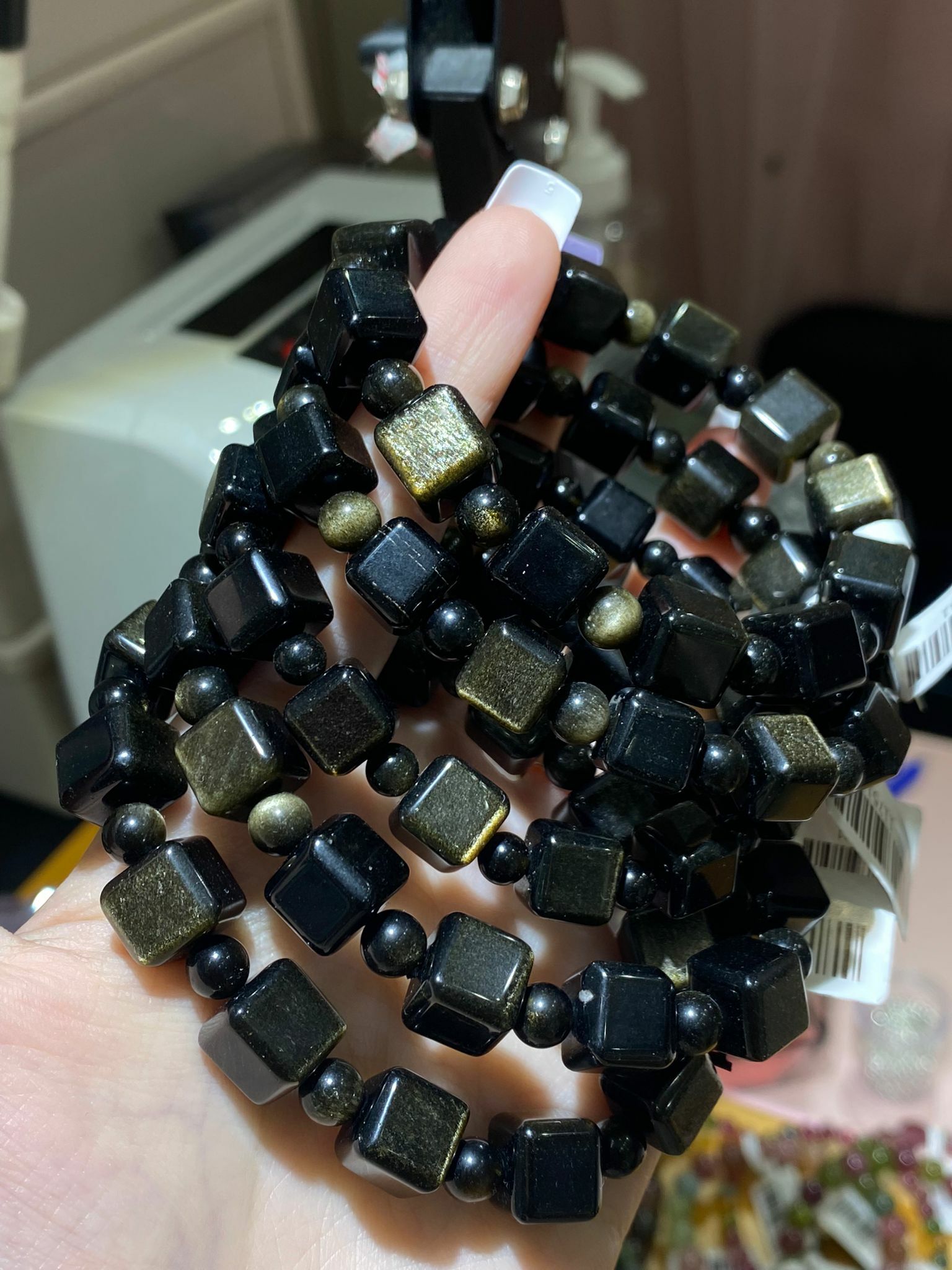 特惠金曜石方粒手串