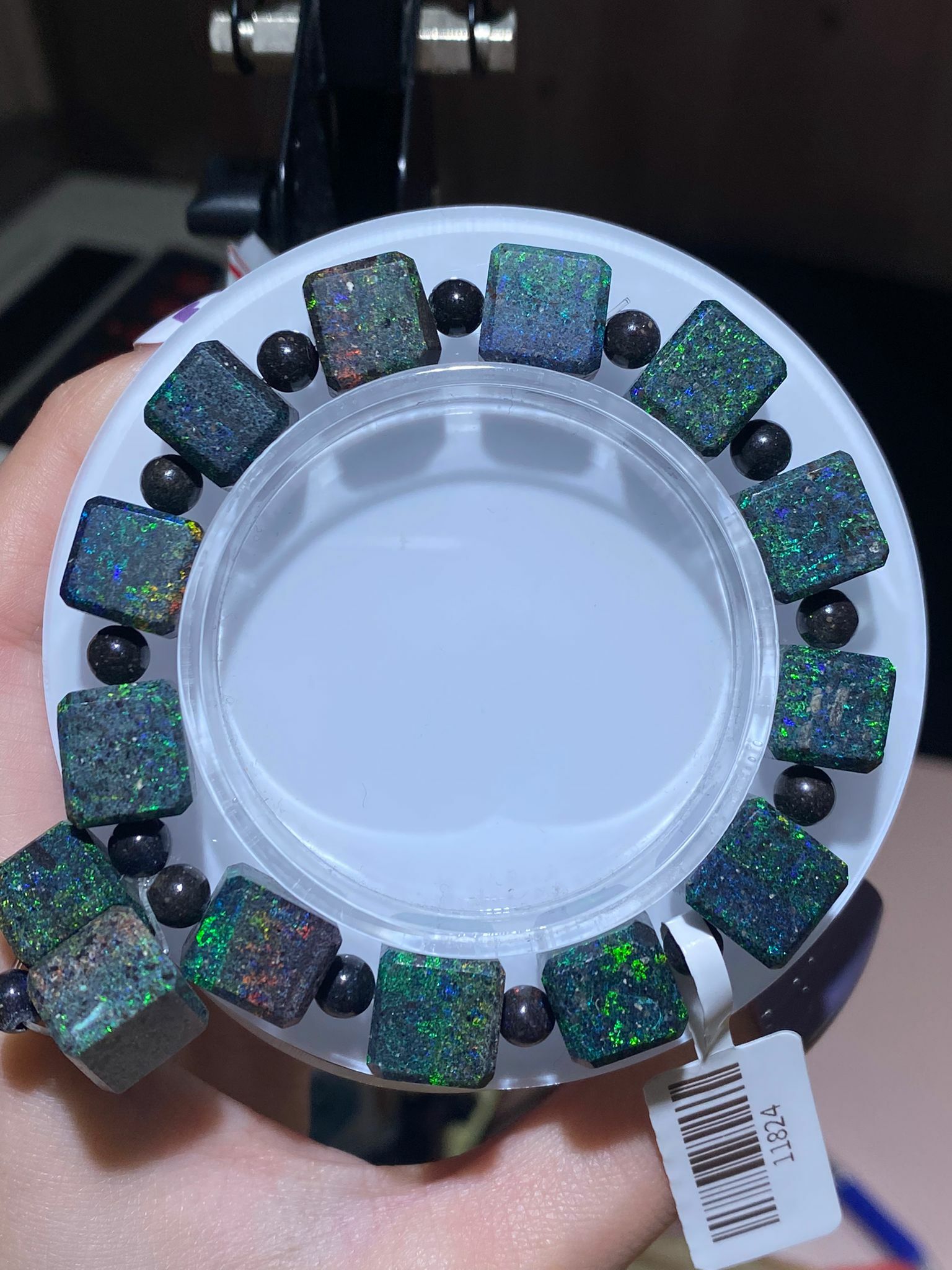 10+mm 彩澳寶方粒手串