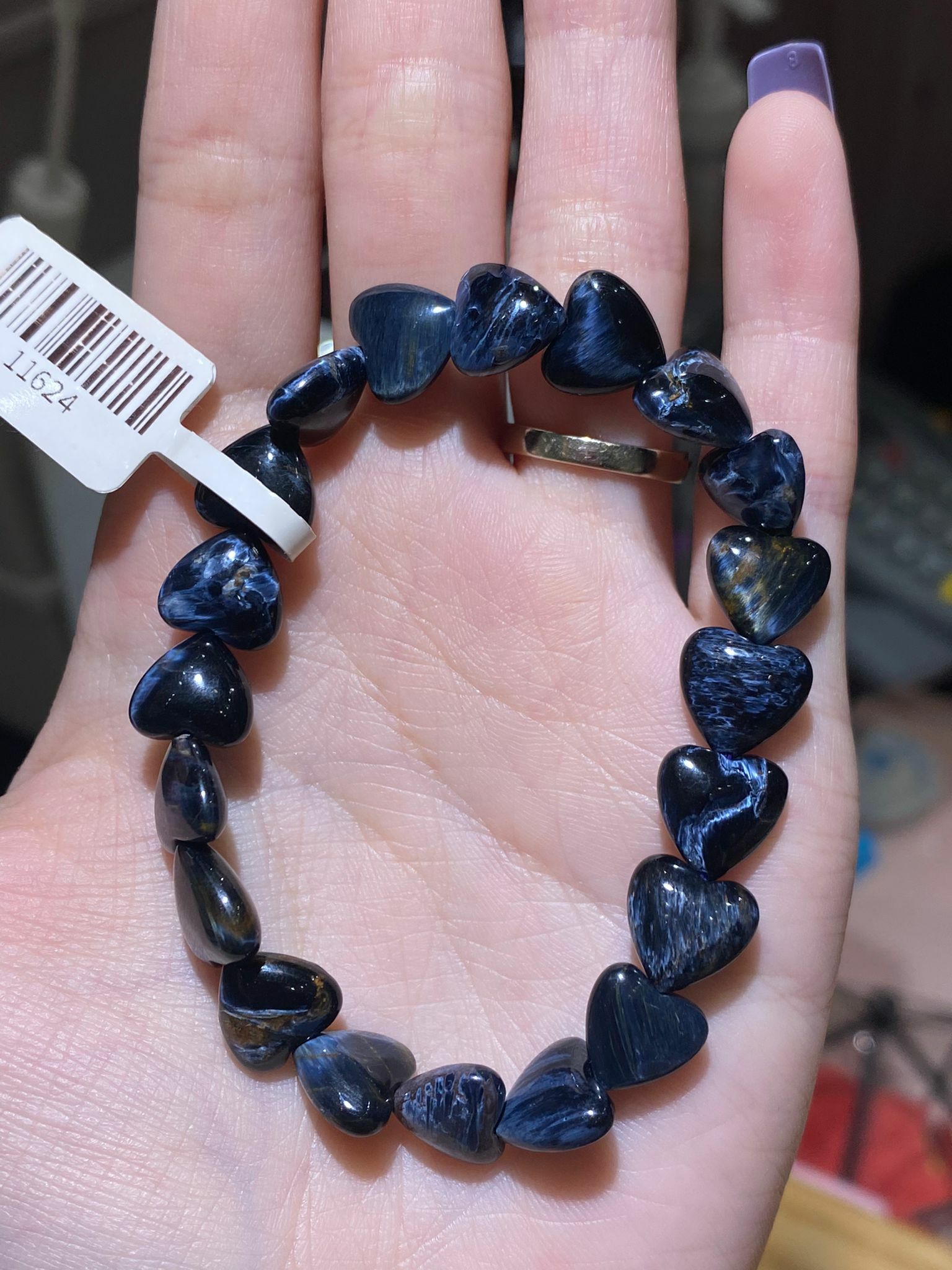 10.2-10.7mm全藍彼得石心心(獨家)