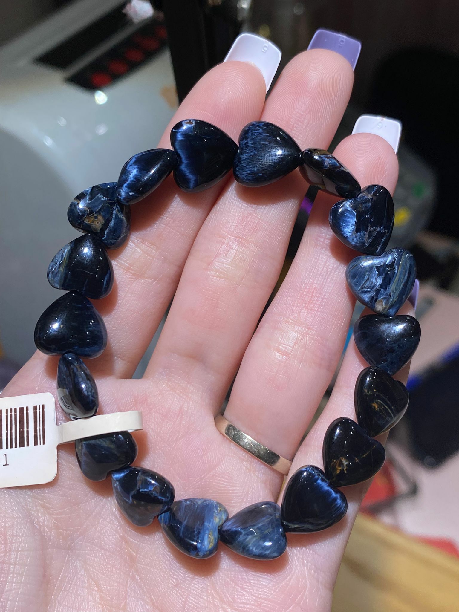 11.3-12mm 全藍彼得石心心(獨家)