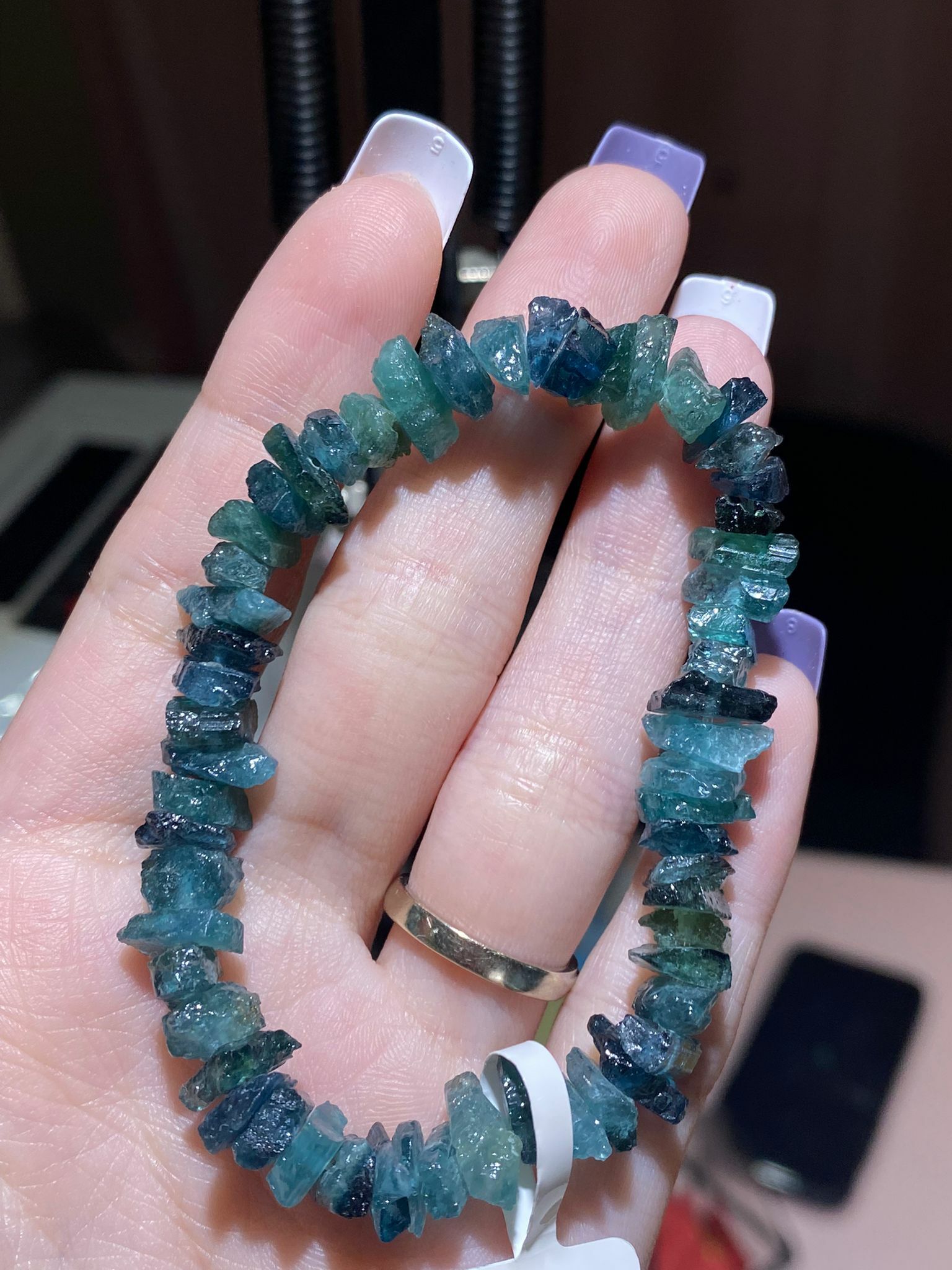 藍碧璽隨形手串